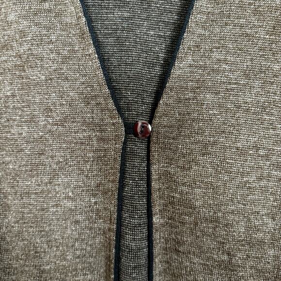 I. K. C. For Country Wear Brown One Button Wool Blend Italian Yarn Duster Size M - Picture 3 of 6